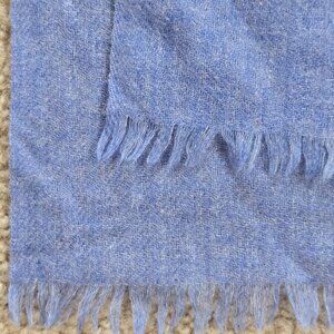 NWOT Uniqlo Tissue Weight Woven Cashmere Scarf Periwinkle Blue